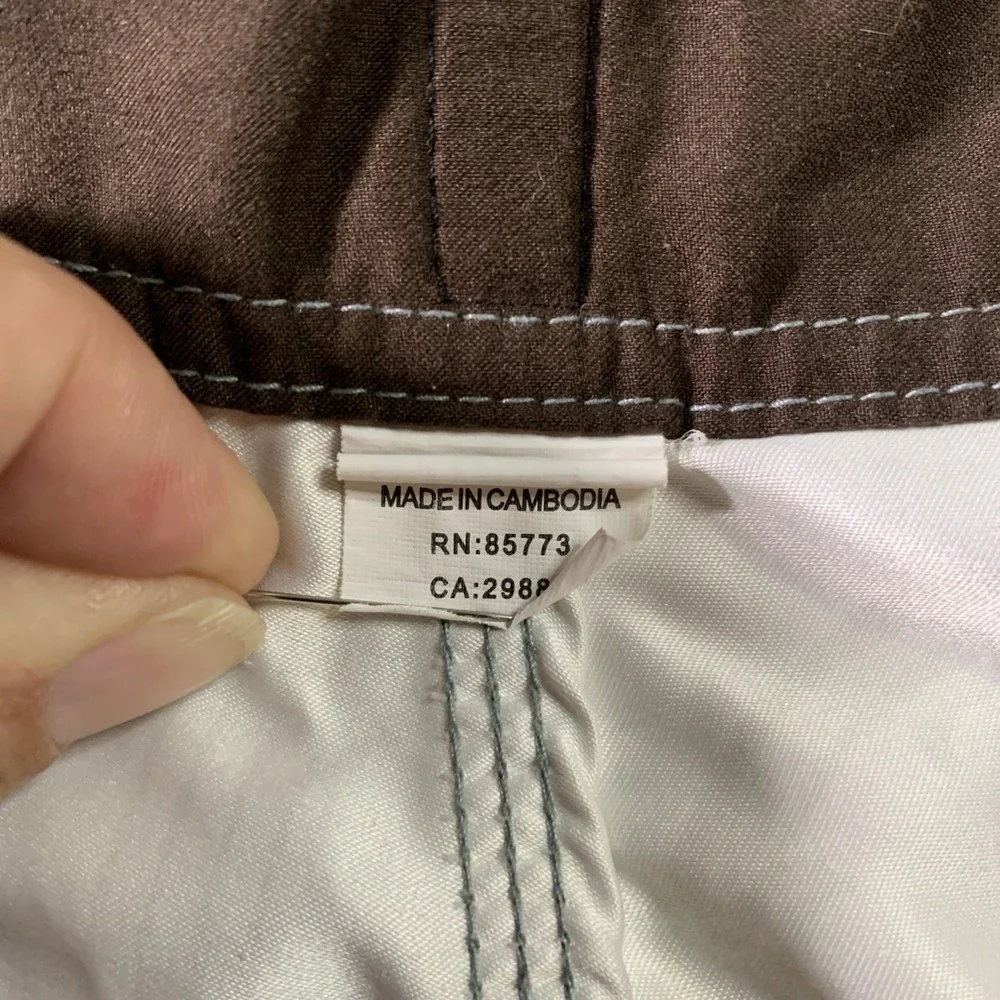 vintage O'Neill men's abstract graphic board short  Brown stripe Sz 36 Y2K 00s